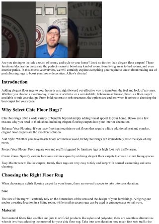 Elevate Your Space with Chic Flooring Rugs