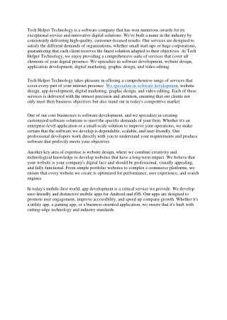 Award-winning software company