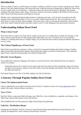 Indulge in the Plethora of Flavors from India’s Street Food Scene