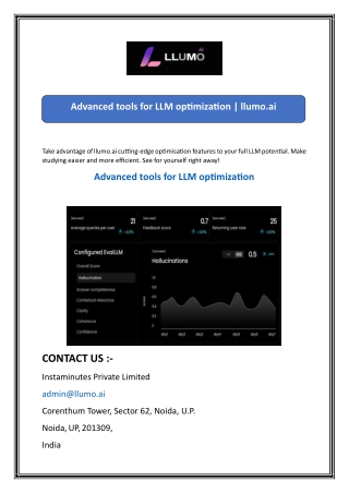 Advanced tools for LLM optimization  llumo