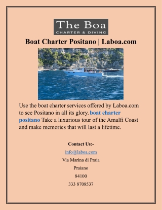 Boat Charter Positano  Laboa.com