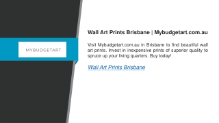 Wall Art Prints Brisbane  Mybudgetart.com.au