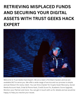 CRYPTO TRACING AND ASSET RECOVERY EXPERT->TRUST GEEKS HACK EXPERT)