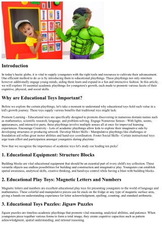 10 Must-Have Educational Toys for Children's Growth