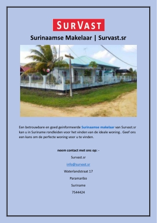 Surinaamse Makelaar  Survast.sr
