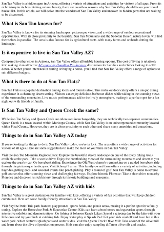 Exploring the Hidden Gems of San Tan Valley