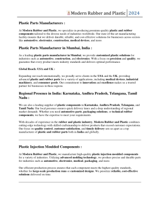 ABS Plastic Injection Molded Components
