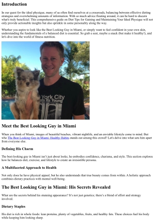 Diet Tips for Gaining and Maintaining Your Ideal Physique