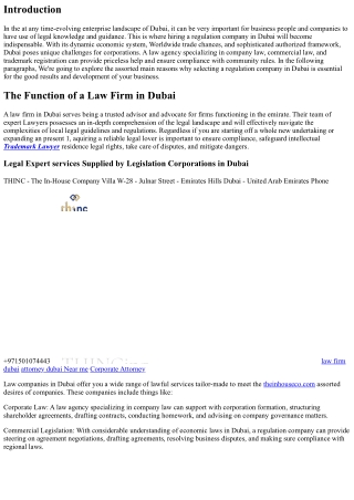 The significance of Choosing a Regulation Company in Dubai for Your online busin