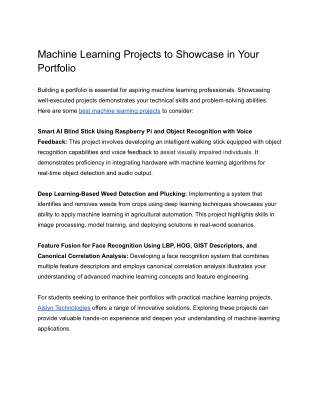 Final Year Projects for Engineering Students