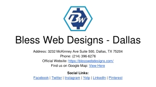 Bless Web Designs - Dallas