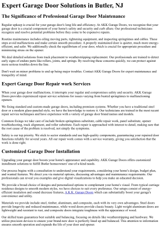 AKK Garage Doors