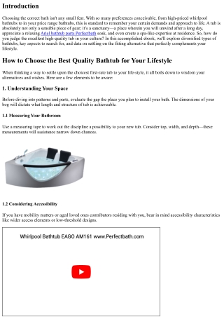 How to Choose the Best Quality Bathtub for Your Lifestyle