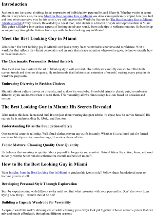 Wardrobe Secrets for Every Season, Revealed by a Local Icon