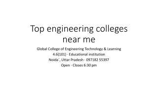 Top engineering colleges near me