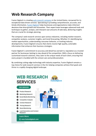 Web Research Company