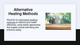 Alternative Healing Methods