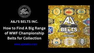 How to Find A Big Range of WWF Championship Belts for Collection