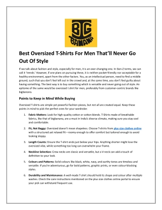 Best Oversized T-Shirts For Men That’ll Never Go Out Of Style