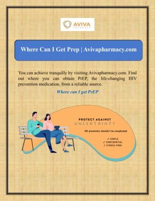 Where Can I Get Prep | Avivapharmacy.com