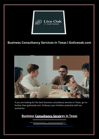 Business Consultancy Services In Texas  Goliveoak.com.pdf