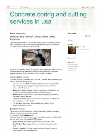 Safety Measures During Concrete Coring