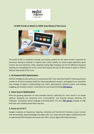 10 SEO Trends to Watch in 2024 Stay Ahead of the Curve