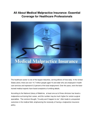 All About Medical Malpractice Insurance_ Essential Coverage for Healthcare Professionals