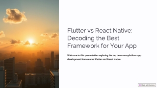 Flutter vs React Native: Decoding the Best Framework for Your App