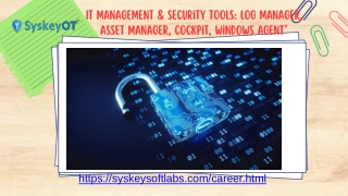 IT Management & Security Tools: Log Manager, Asset Manager, Cockpit, Windows Age