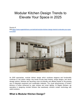 Modular Kitchen Design Trends to Elevate Your Space in 2025