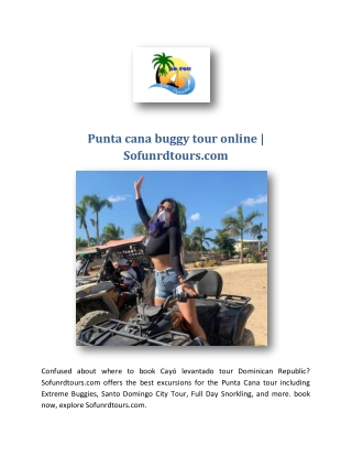 Punta cana buggy tour online | Sofunrdtours.com