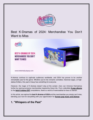 Best K-Dramas of 2024_ Merchandise You Don’t Want to Miss