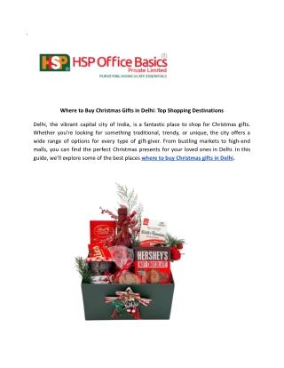 Where to Buy Christmas Gifts in Delhi: Top Shopping Destinations