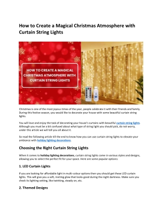 How to Create a Magical Christmas Atmosphere with Curtain String Lights
