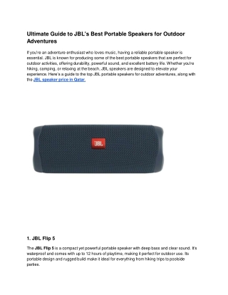 jbl speaker