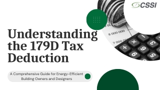 CSSI: Your Partner in Leveraging the 179D Tax Deduction