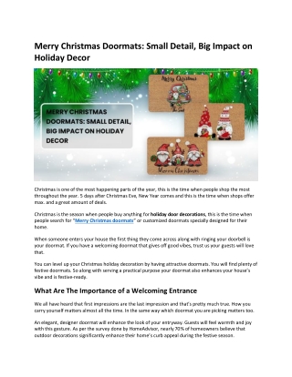 Merry Christmas Doormats