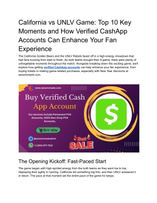The Best Place to Buy Verified  Cash App Account
