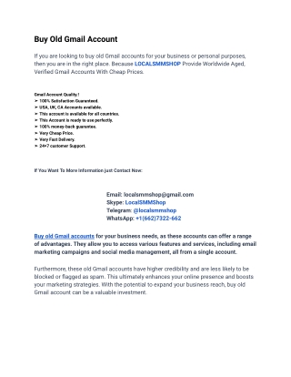 How to Buy Old Gmail Accounts 7.9 Easy Steps