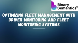 Use Fleet Monitoring Systems and Fleet Driver Monitoring to Increase Safety