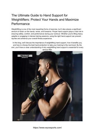 Best Hand Support for Weightlifting