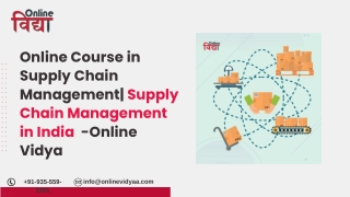 Online Course in Supply Chain Management-Online Vidya