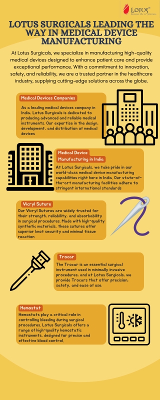 Lotus Surgicals Leading the Way in Medical Device Manufacturing