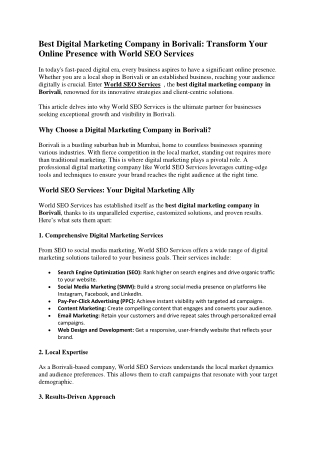 best digital marketing company in Borivali