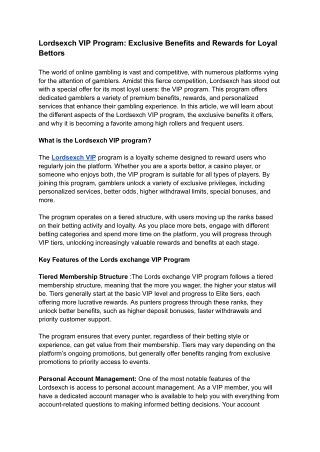 Lordsexch VIP Program_ Exclusive Benefits and Rewards for Loyal Bettors (1)