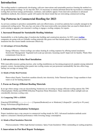 Top Patterns in Commercial Roofing for 2023