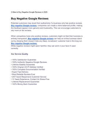 3 Sites to Buy Negative Google Reviews in 2025