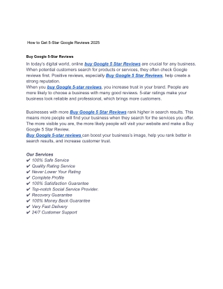 _How to Get 5-Star Google Reviews 2025