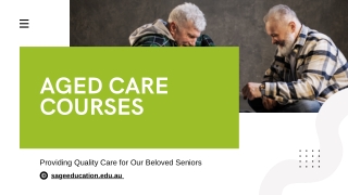 Aged Care Courses Brisbane